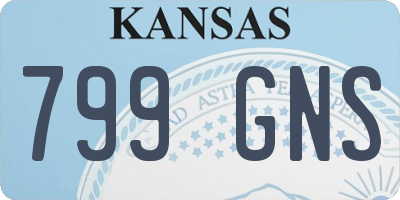KS license plate 799GNS