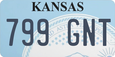 KS license plate 799GNT