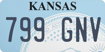 KS license plate 799GNV