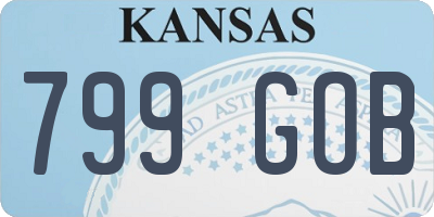 KS license plate 799GOB