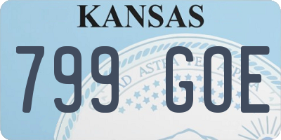 KS license plate 799GOE