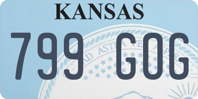 KS license plate 799GOG