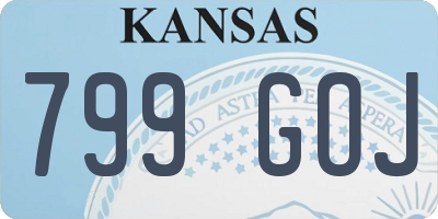 KS license plate 799GOJ