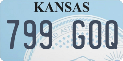 KS license plate 799GOQ