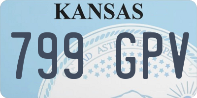 KS license plate 799GPV