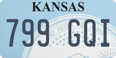 KS license plate 799GQI