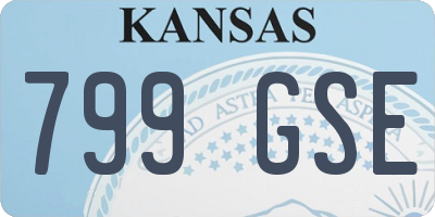 KS license plate 799GSE