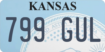 KS license plate 799GUL