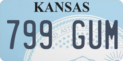 KS license plate 799GUM