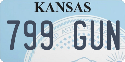 KS license plate 799GUN