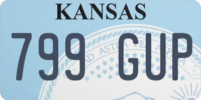 KS license plate 799GUP