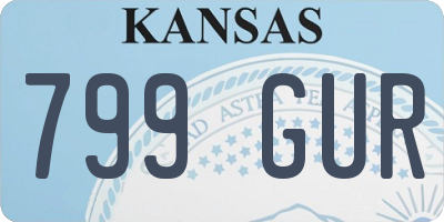 KS license plate 799GUR