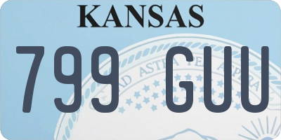 KS license plate 799GUU