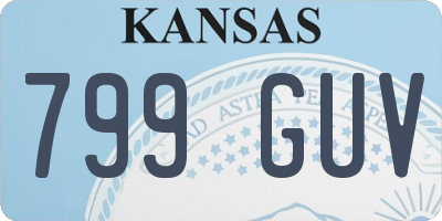 KS license plate 799GUV