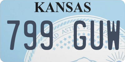 KS license plate 799GUW