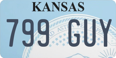 KS license plate 799GUY