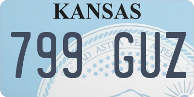 KS license plate 799GUZ