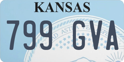 KS license plate 799GVA