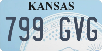 KS license plate 799GVG