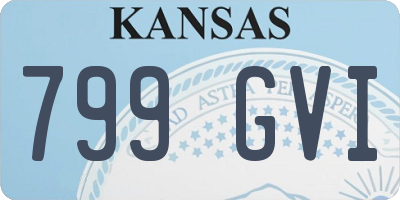 KS license plate 799GVI