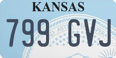 KS license plate 799GVJ