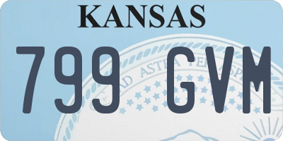 KS license plate 799GVM
