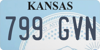 KS license plate 799GVN