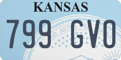KS license plate 799GVO