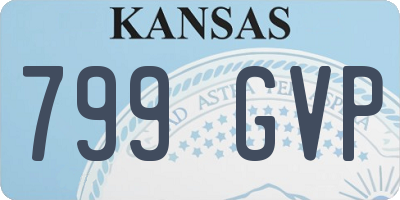 KS license plate 799GVP