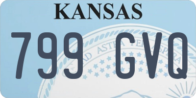 KS license plate 799GVQ
