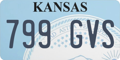 KS license plate 799GVS