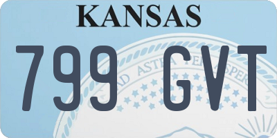 KS license plate 799GVT