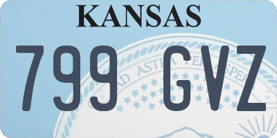KS license plate 799GVZ