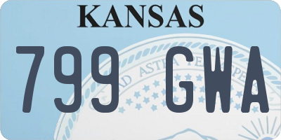 KS license plate 799GWA