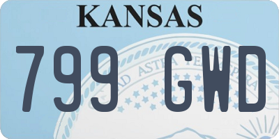 KS license plate 799GWD