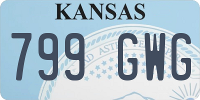KS license plate 799GWG