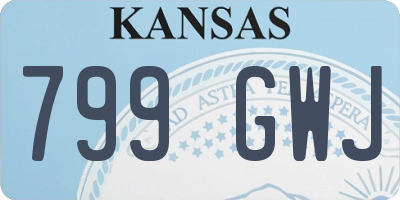KS license plate 799GWJ