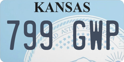 KS license plate 799GWP