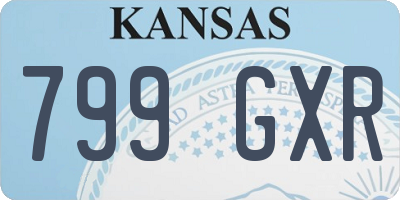 KS license plate 799GXR