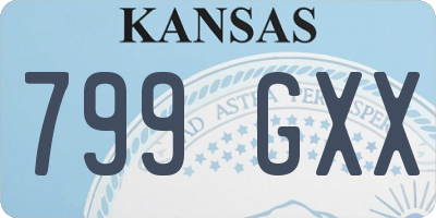 KS license plate 799GXX
