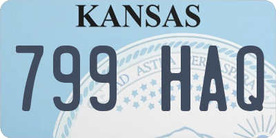 KS license plate 799HAQ