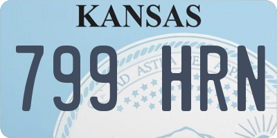 KS license plate 799HRN