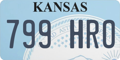 KS license plate 799HRO
