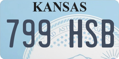 KS license plate 799HSB