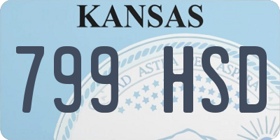 KS license plate 799HSD