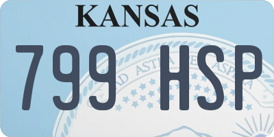 KS license plate 799HSP
