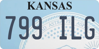KS license plate 799ILG