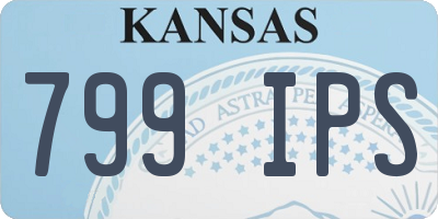 KS license plate 799IPS