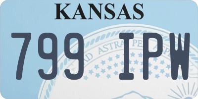 KS license plate 799IPW