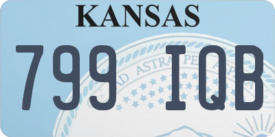 KS license plate 799IQB
